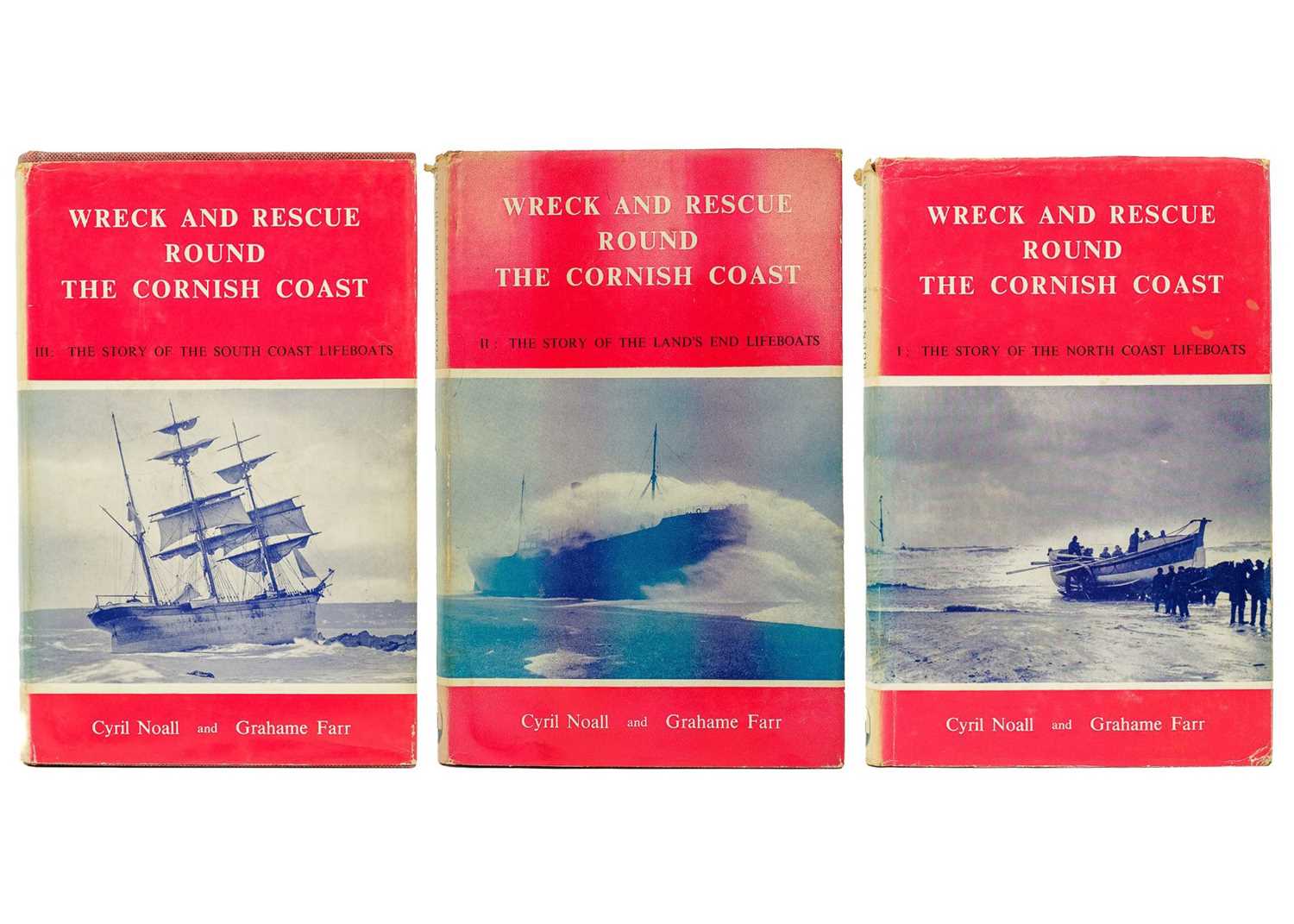 NOALL, Cyril and FARR, Grahame 'Wreck And Rescue Round The Cornish Coast', three book-set