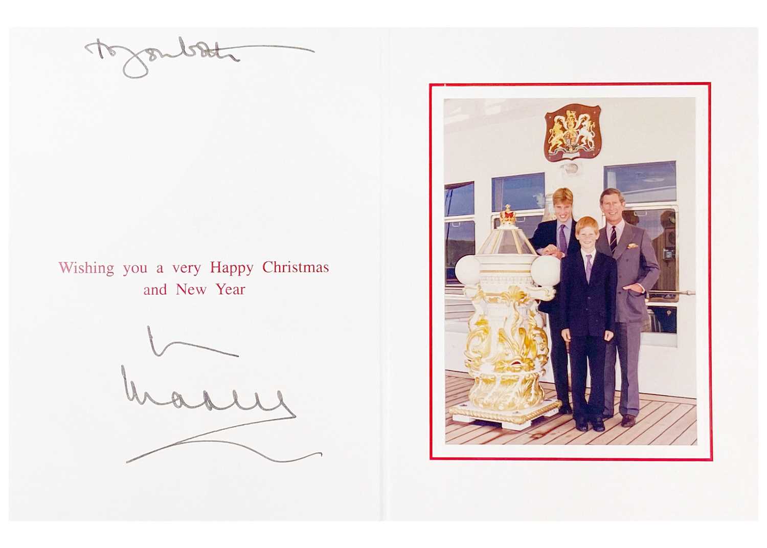 King Charles III, as The Prince of Wales Royal Christmas card 1997 The Royal collection of John Hitc