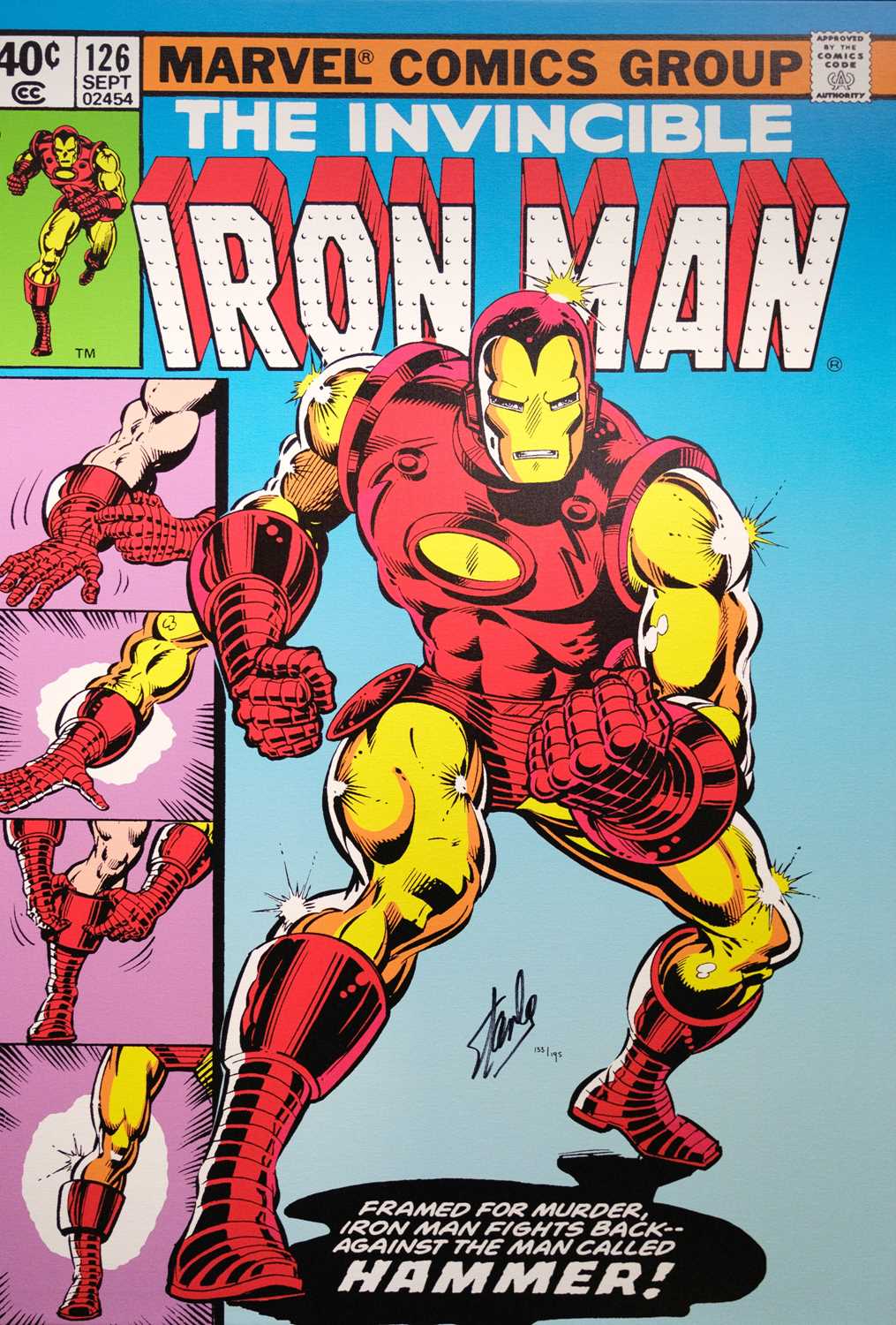 (Signed) Stan LEE (1922-2018) The Invincible Iron Man #126 - Iron Man Fights Back (2015) - Image 2 of 4