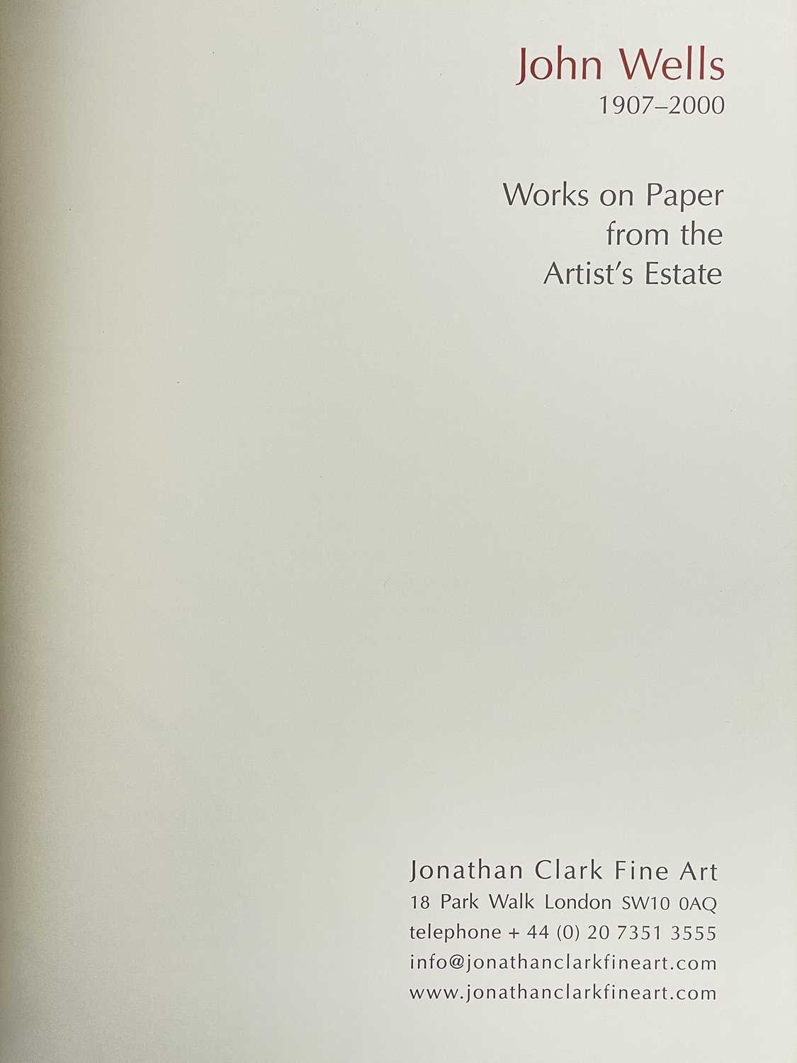 John Wells Five publications related to the artist and a hand-written letter from the artist to aut - Image 6 of 18