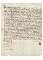 A 17th century marriage certificate.