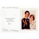 King Charles III, as The Prince of Wales & Diana, Princess of Wales, Royal Christmas card 1981 The