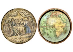 'The Earth' by C. Abel Klinger, Nuremberg, [circa 1860] A miniature globe in original box