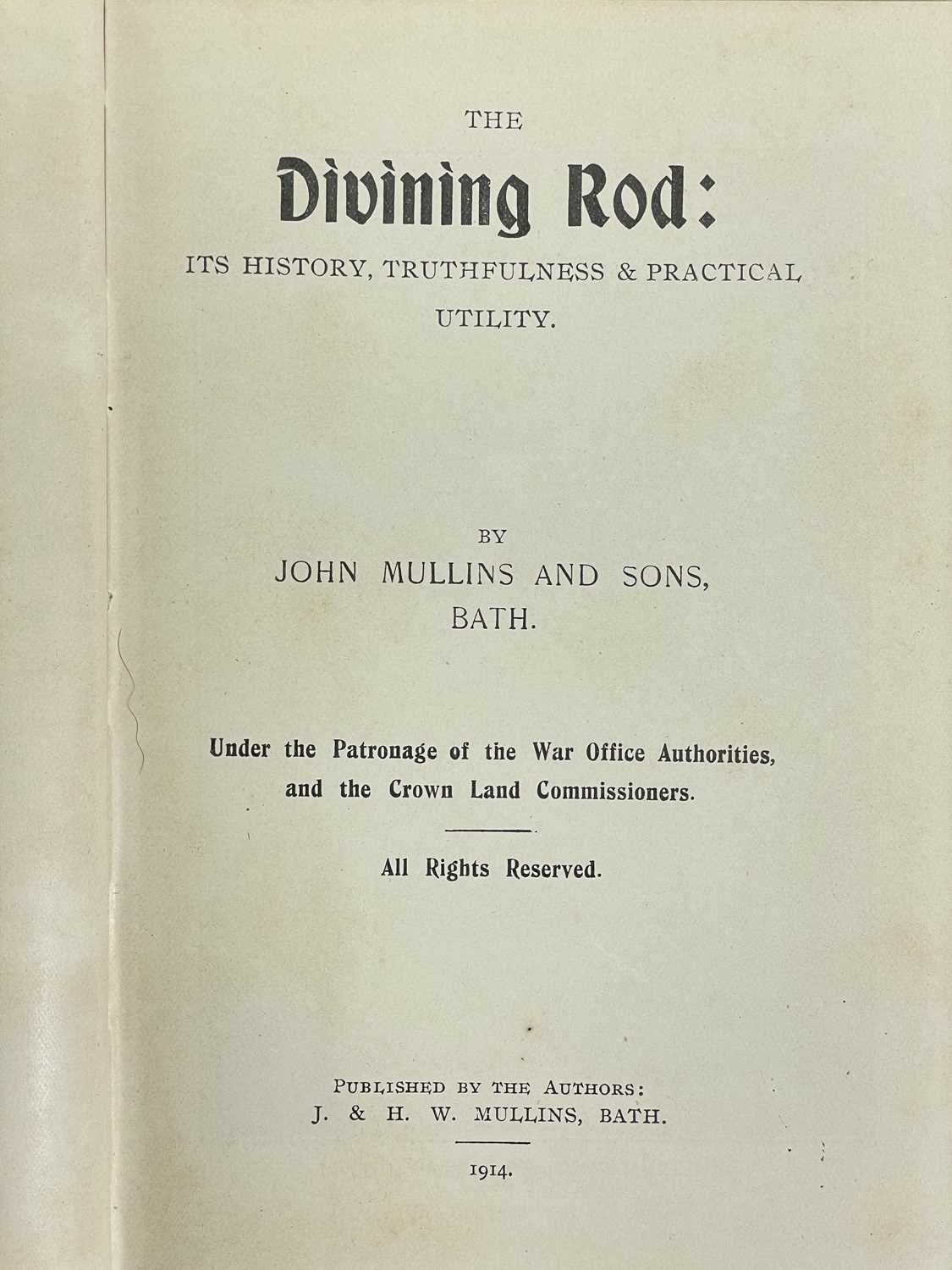 John Mullins and Sons 'The Divining Rod: Its History, Truthfulness & Practical Utility,' - Bild 4 aus 5