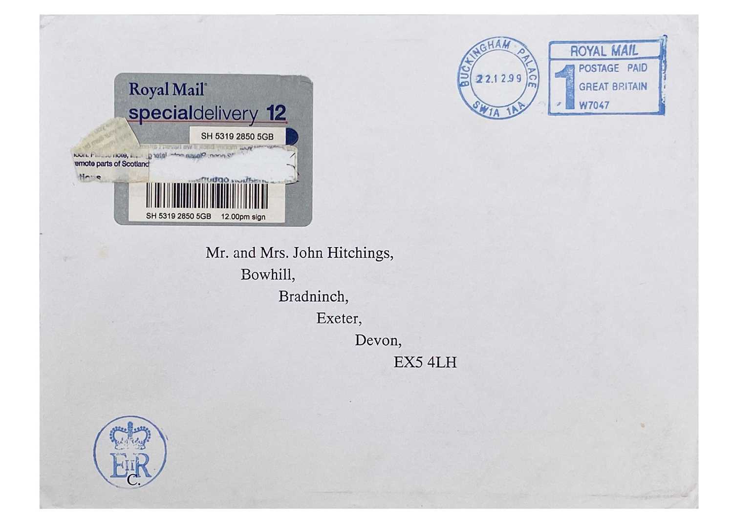 King Charles III, as The Prince of Wales Royal Christmas card 1999 The Royal collection of John Hitc - Image 3 of 5