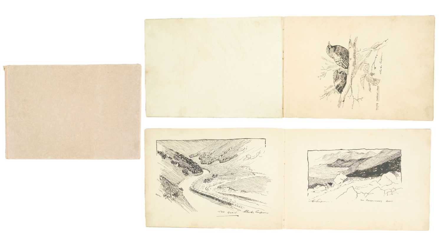 Charles Walter SIMPSON(1885-1971) A Sketchbook containing ten illustrations