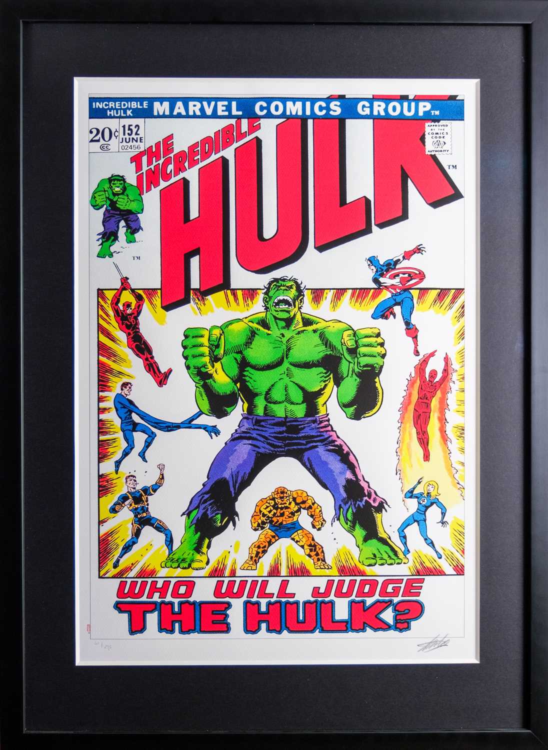 (Signed) Stan LEE (1922-2018) The Incredible Hulk #152 - Who Will Judge The Hulk? (2013) - Image 2 of 5