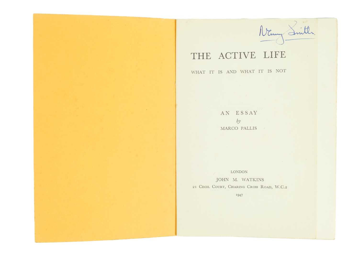(Signed Letter) PALLIS, Marco 'The Active Life,' - Image 11 of 11