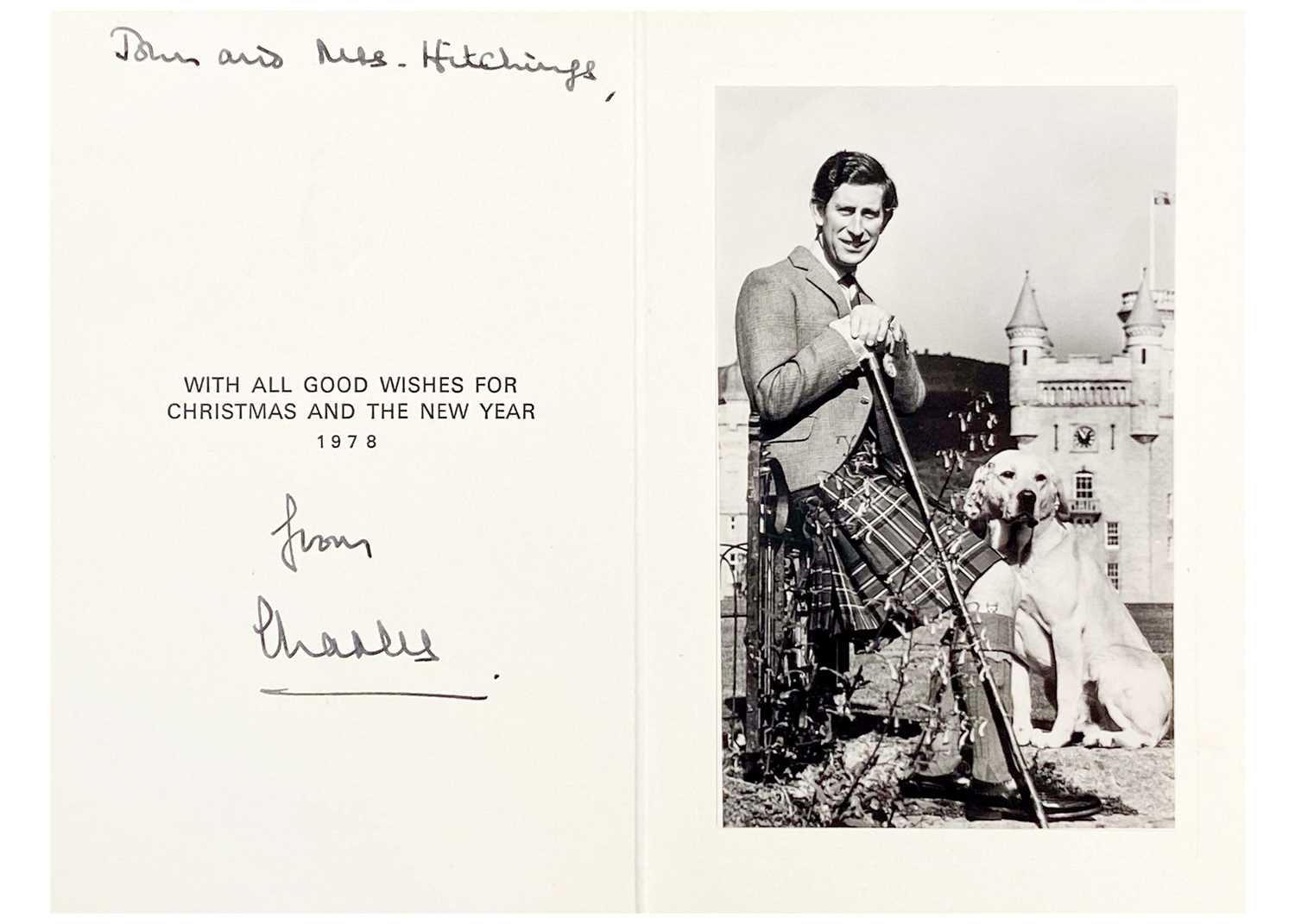 King Charles III, as The Prince of Wales, Royal Christmas card 1978 The Royal Collection of John Hi