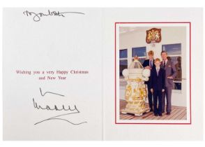 King Charles III, as The Prince of Wales Royal Christmas card 1997 The Royal collection of John Hitc