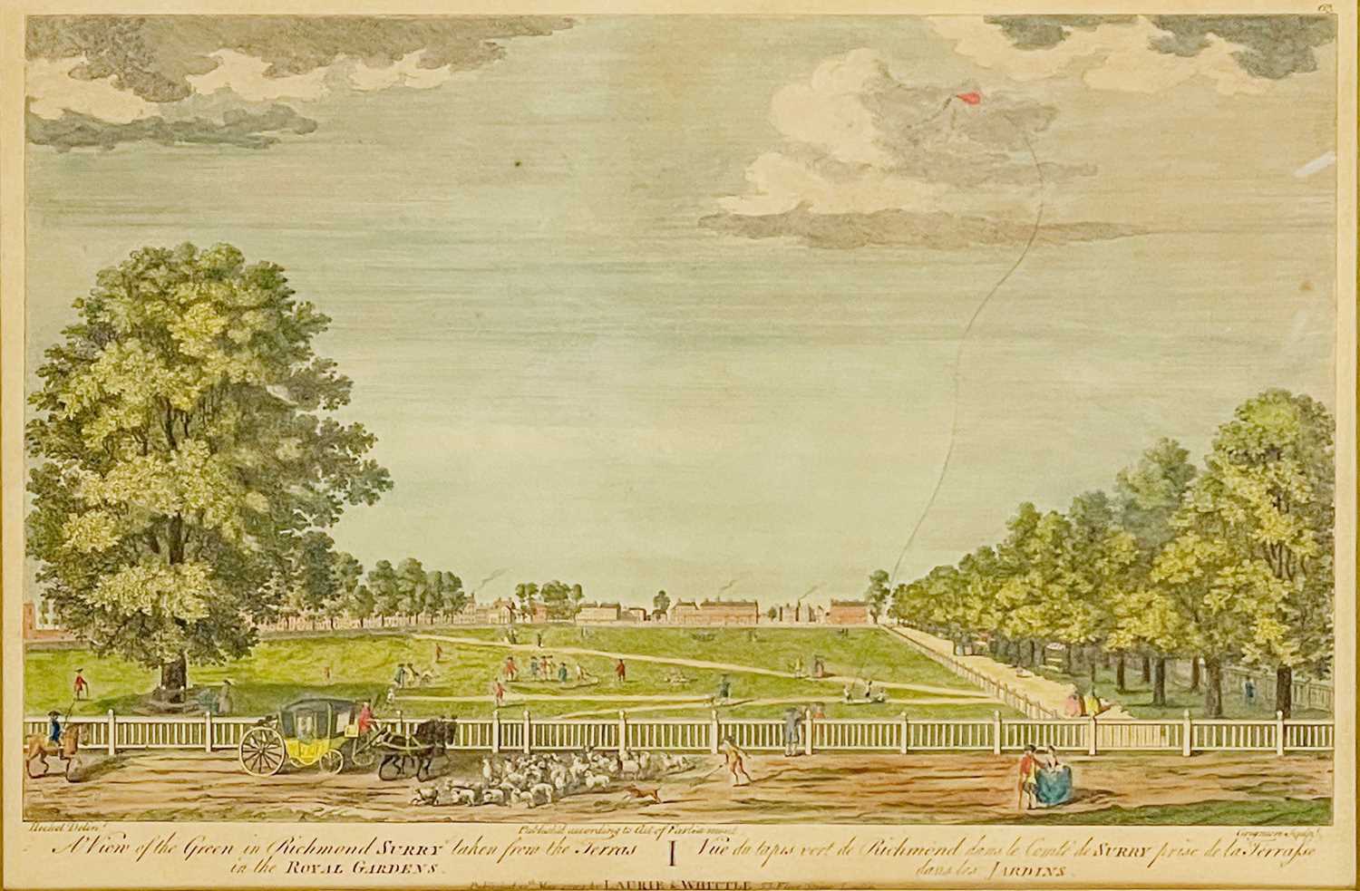 After August VON HECKAL (1824-83) 'A View Of The Green in Richmond, Surry Taken from the Terras in t - Image 5 of 7