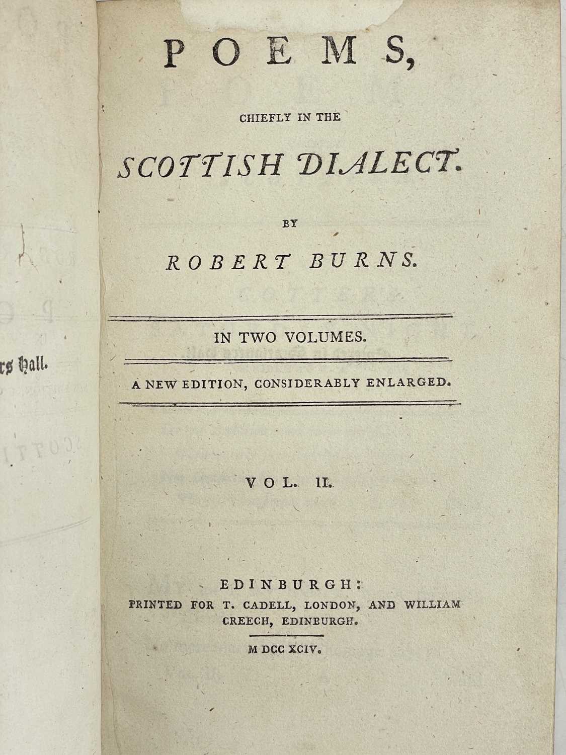 BURNS, Robert 'Poems Chiefly in the Scottish Dialect' - Image 4 of 10