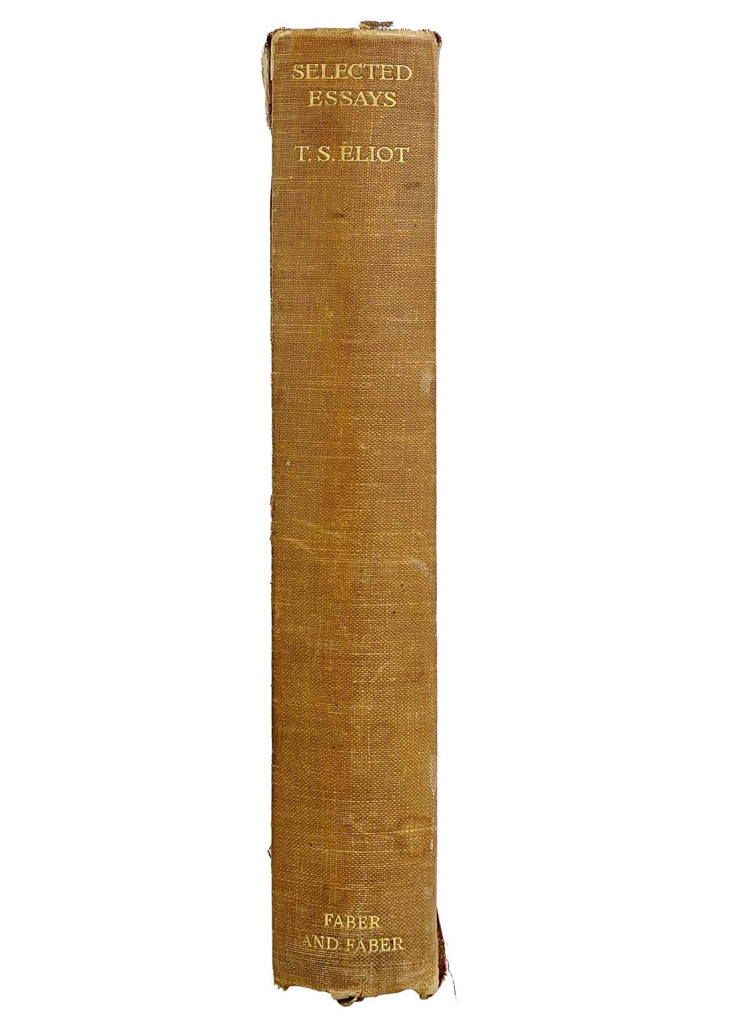 T. S. Eliot. 'Selected Essays 1917-1932,' first edition, lacks dj, original cloth, ink owner - Bild 7 aus 10