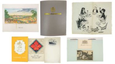 'Cunard' menus.