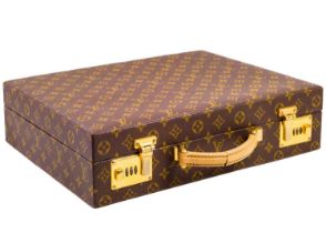 LOUIS VUITTON - A monogram briefcase with combination locks.