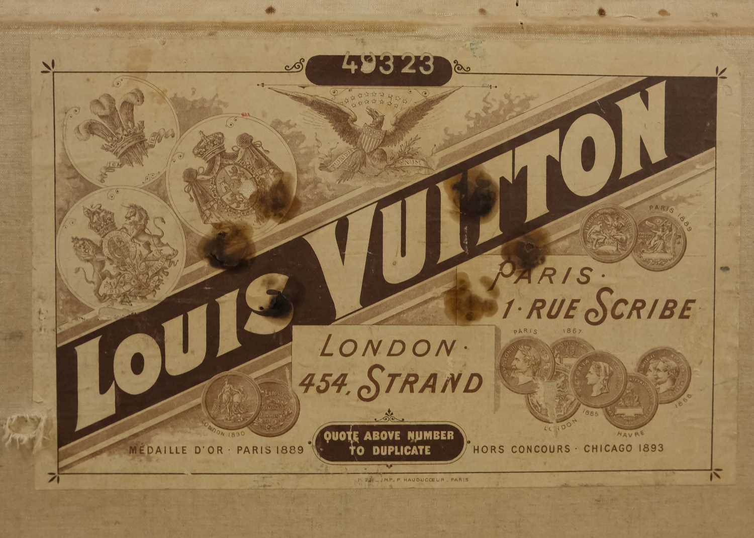 An early 20th century Louis Vuitton brown leather motoring trunk. - Image 6 of 6