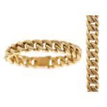 An Italian 18ct hollow curb-link bracelet.