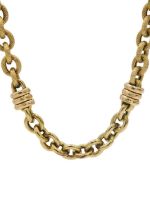 A 14ct Italian fancy link necklace by Faro.