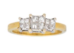 An 18ct diamond set ring.