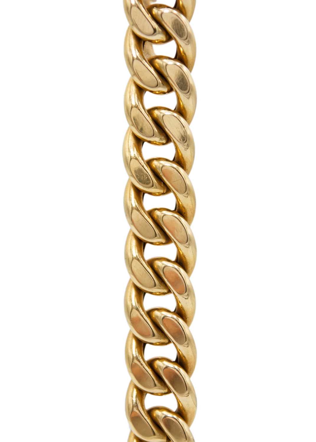 An Italian 18ct hollow curb-link bracelet. - Image 3 of 3