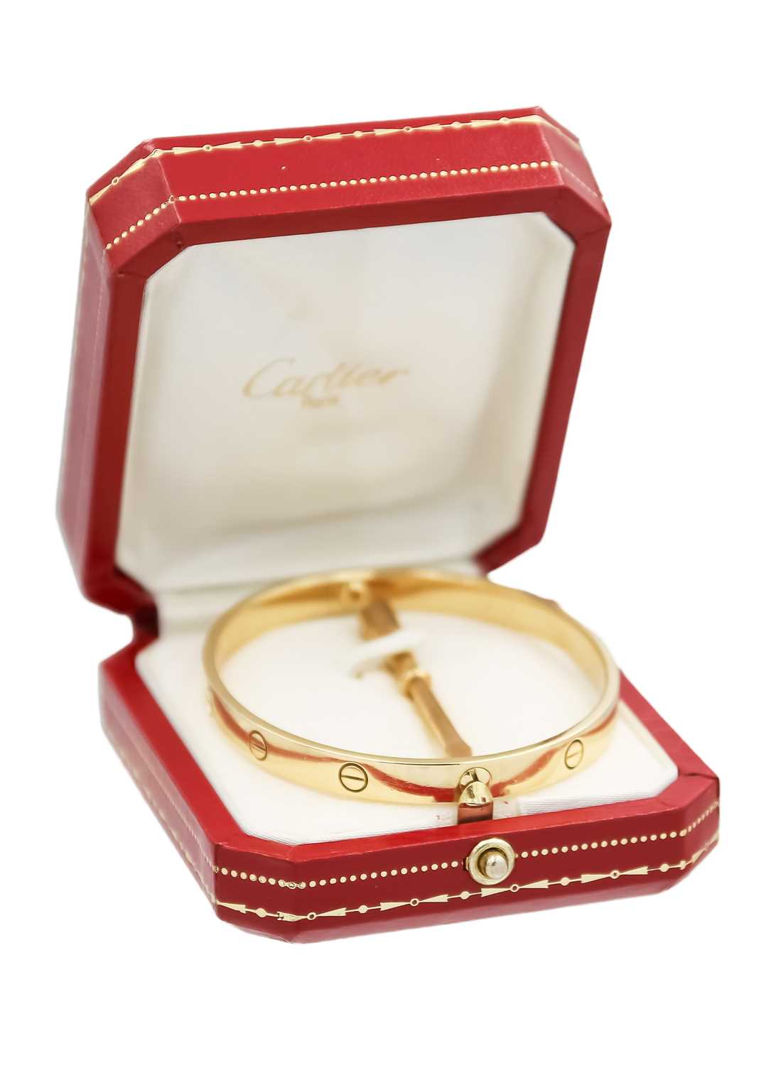 CARTIER - An 18ct love bangle with a screwdriver and original box and bag. - Image 3 of 6