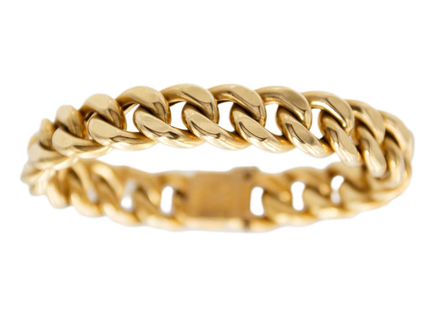 An Italian 18ct hollow curb-link bracelet. - Image 2 of 3