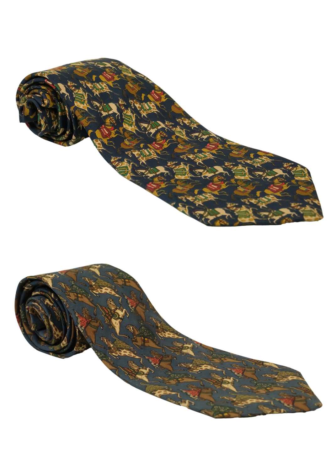 Two Salvatore Ferragamo ties.