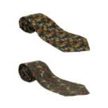 Two Salvatore Ferragamo ties.