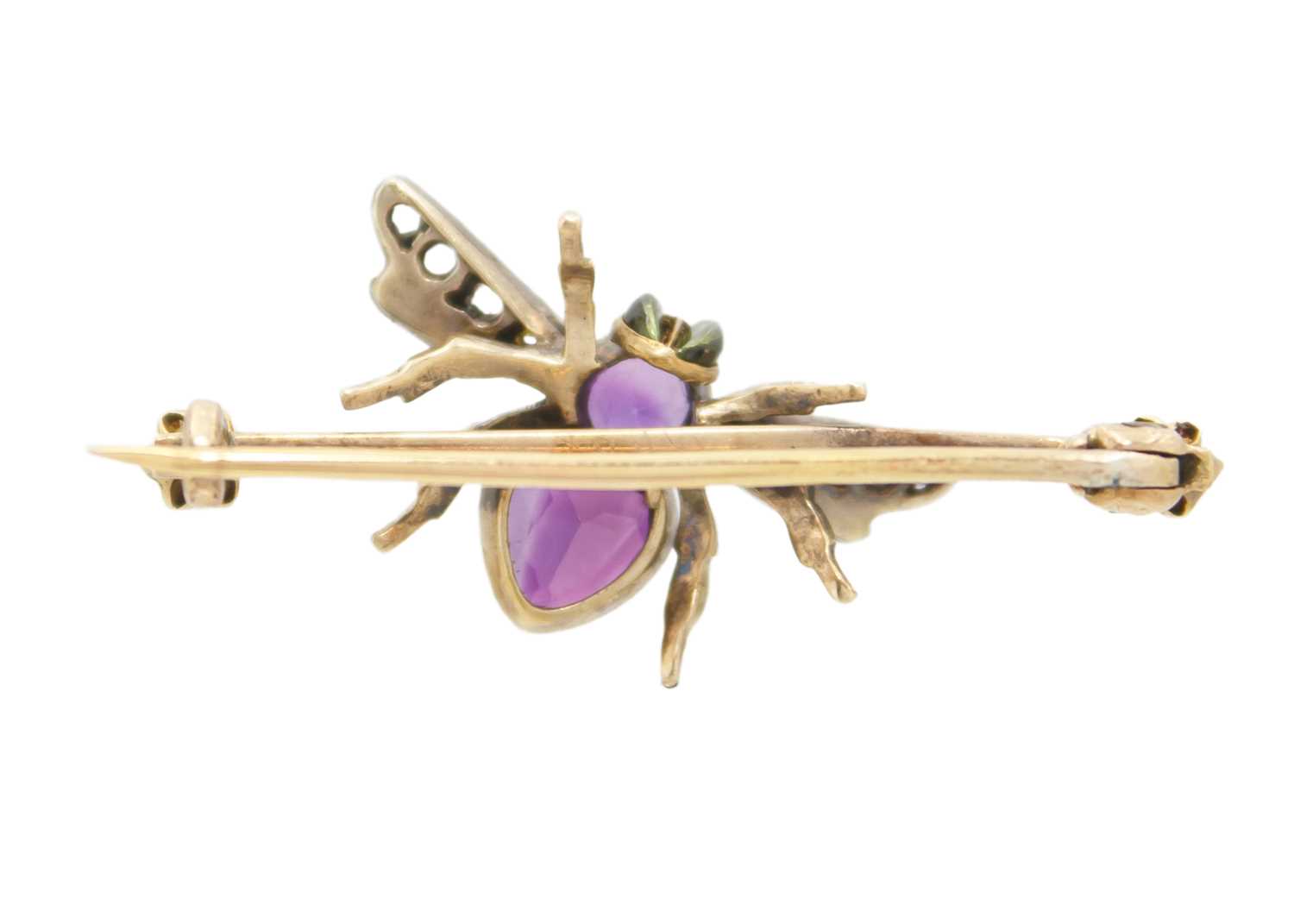 A SUFFRAGETTE BROOCH - In the form of a bee. - Image 2 of 4
