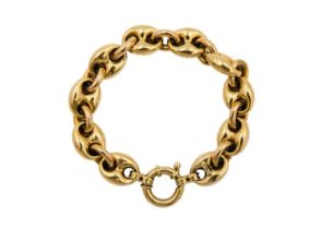 A 14ct Italian Anchor link bracelet.