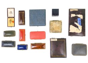 A useful selection of antique jewellery cases.