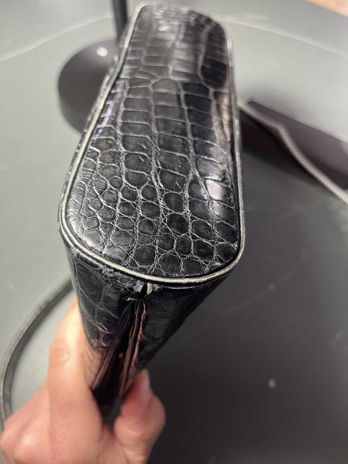 A vintage Gucci crocodile skin black handbag and four other bags. - Image 7 of 15