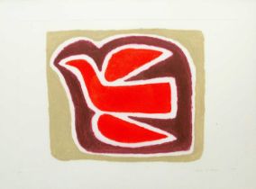 Breon O'CASEY (1928-2011) Red Bird on Magenta, 1999