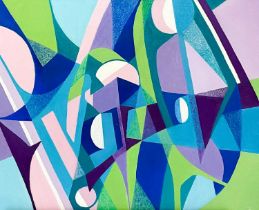 Joyce TURNER (1920-2020) Lavender & Green Abstract