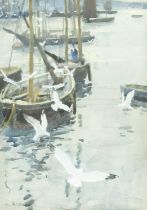 Ernest PROCTER (1886-1935) Fishing Boats, Newlyn (1914)