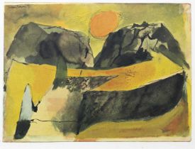 Graham Vivian SUTHERLAND (1903-1980) Sun Setting Between Hills 1937