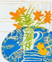 Bryan PEARCE (1929-2006) Still Life with Orange Flowers, 1996