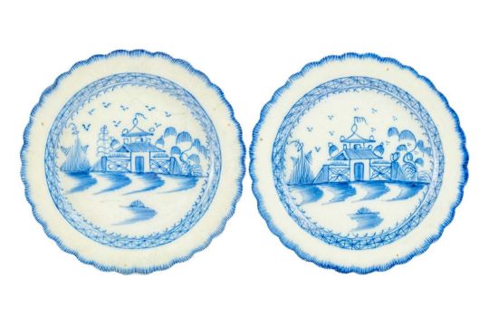 A pair of pearlware pottery dishes. - Image 1 of 7