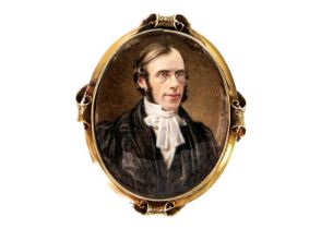An early Victorian oval portrait miniature.