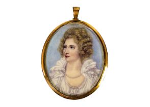 An early 19th century oval portrait miniature.