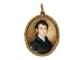 A Regency oval portrait miniature.
