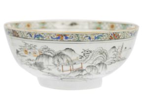 A Chinese porcelain bowl, Qianlong period.