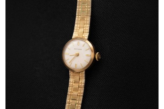 RODANIA - A 9ct lady's manual wind bracelet wristwatch. - Image 1 of 3