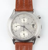 A gentleman's steel cased Baume Mercier automatic chronograph calendar wristwatch with 3