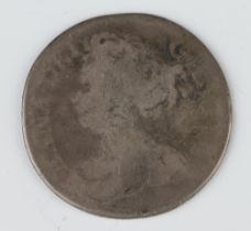 A silver shilling of Queen Anne, 1711