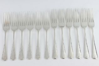 Twelve silver dessert forks Sheffield 1958 and 1959, maker A E Poston & Co Ltd (6) and 6 Viners