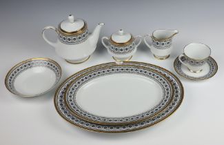 A Noritake Scheherazade no.2044 tea and dinner service comprising 8 tea cups (1 a/f), 8 saucers, 2
