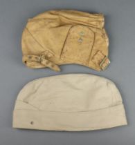 James Forsyth, a Second World War cloth flying helmet with original paper label marked 1940, size