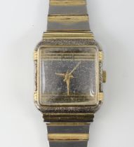 A lady's Piaget quartz bi-metallic wristwatch contained in a 21mm case on a bi-metallic bracelet