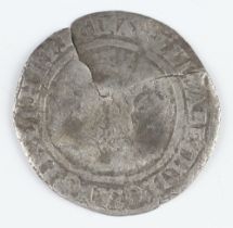 A silver six pence coin of Elizabeth I, third/fourth issue, 1561-77